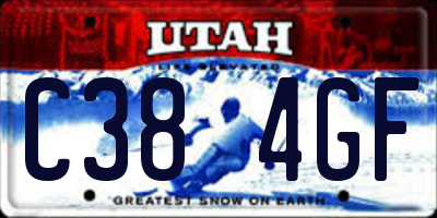 UT license plate C384GF