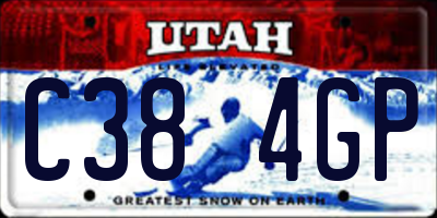 UT license plate C384GP