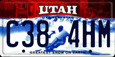 UT license plate C384HM
