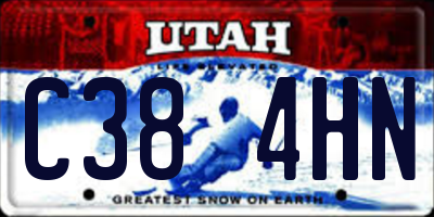 UT license plate C384HN