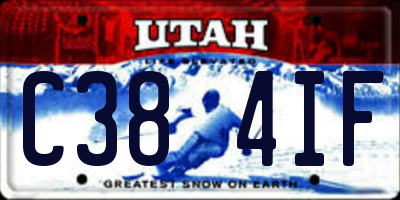 UT license plate C384IF