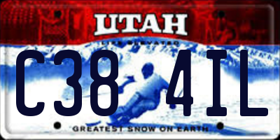 UT license plate C384IL