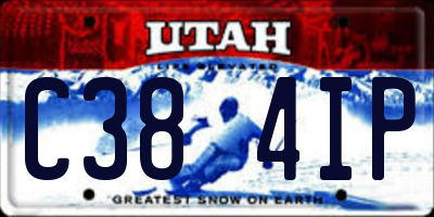 UT license plate C384IP
