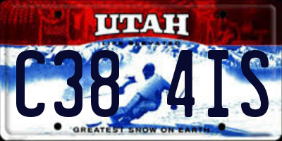 UT license plate C384IS