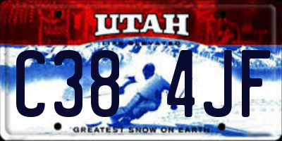 UT license plate C384JF