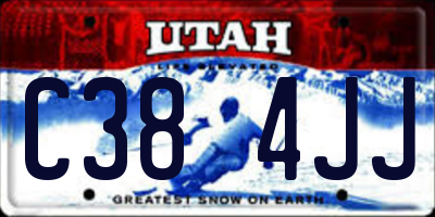 UT license plate C384JJ