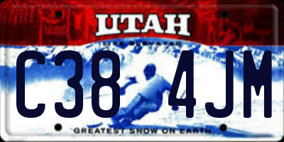 UT license plate C384JM