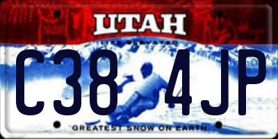 UT license plate C384JP