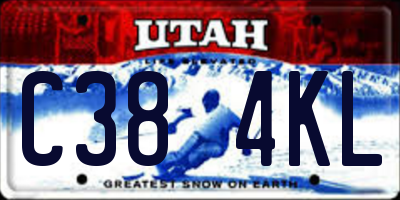 UT license plate C384KL