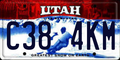 UT license plate C384KM