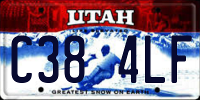 UT license plate C384LF