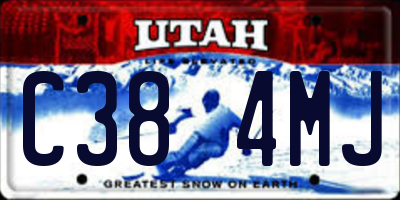 UT license plate C384MJ