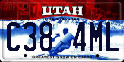 UT license plate C384ML