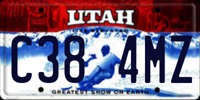 UT license plate C384MZ