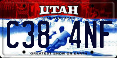 UT license plate C384NF