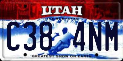 UT license plate C384NM