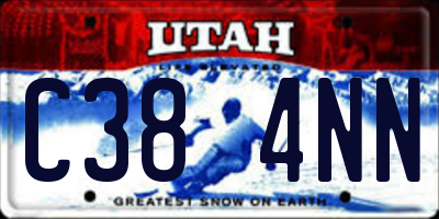 UT license plate C384NN