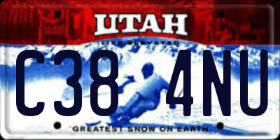 UT license plate C384NU
