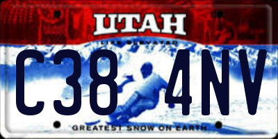 UT license plate C384NV