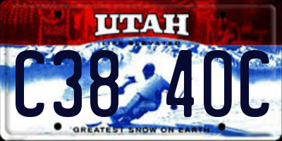 UT license plate C384OC
