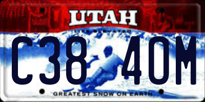 UT license plate C384OM