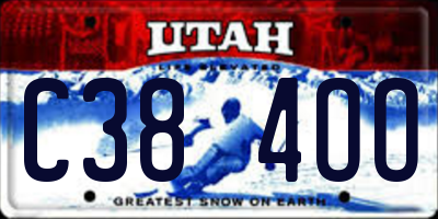 UT license plate C384OO