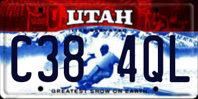 UT license plate C384QL
