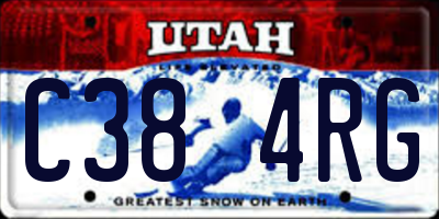 UT license plate C384RG