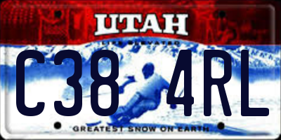 UT license plate C384RL