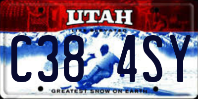 UT license plate C384SY