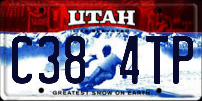 UT license plate C384TP