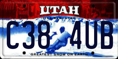 UT license plate C384UB
