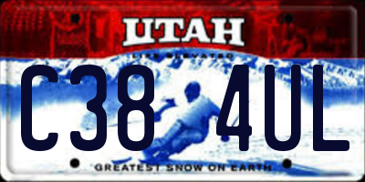 UT license plate C384UL