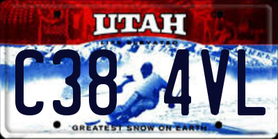 UT license plate C384VL