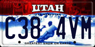 UT license plate C384VM