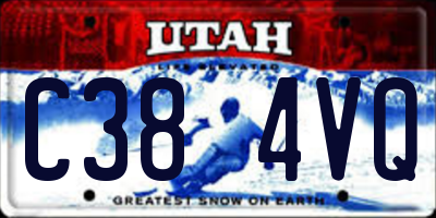 UT license plate C384VQ