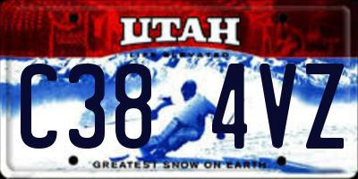UT license plate C384VZ