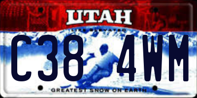 UT license plate C384WM