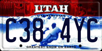 UT license plate C384YC