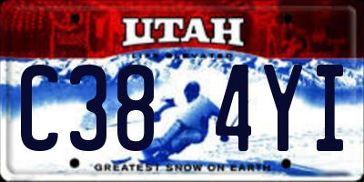 UT license plate C384YI