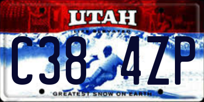 UT license plate C384ZP