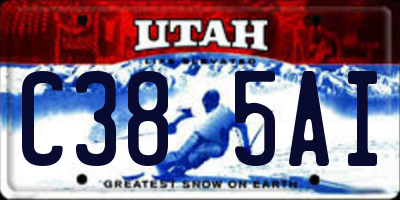 UT license plate C385AI
