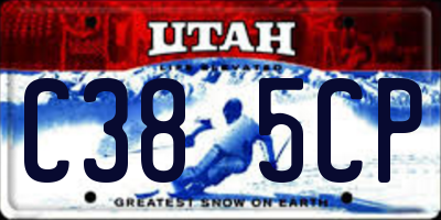 UT license plate C385CP