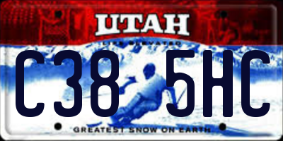 UT license plate C385HC