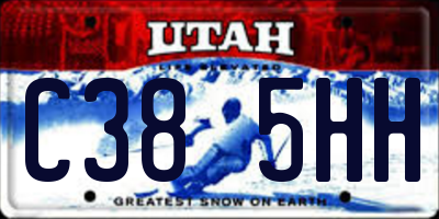 UT license plate C385HH