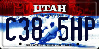 UT license plate C385HP