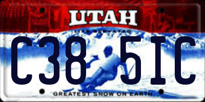 UT license plate C385IC