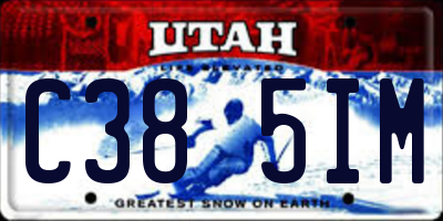 UT license plate C385IM