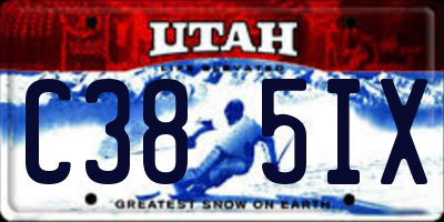 UT license plate C385IX