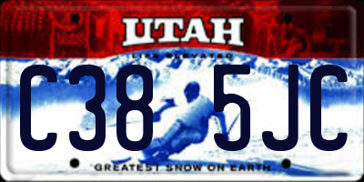 UT license plate C385JC